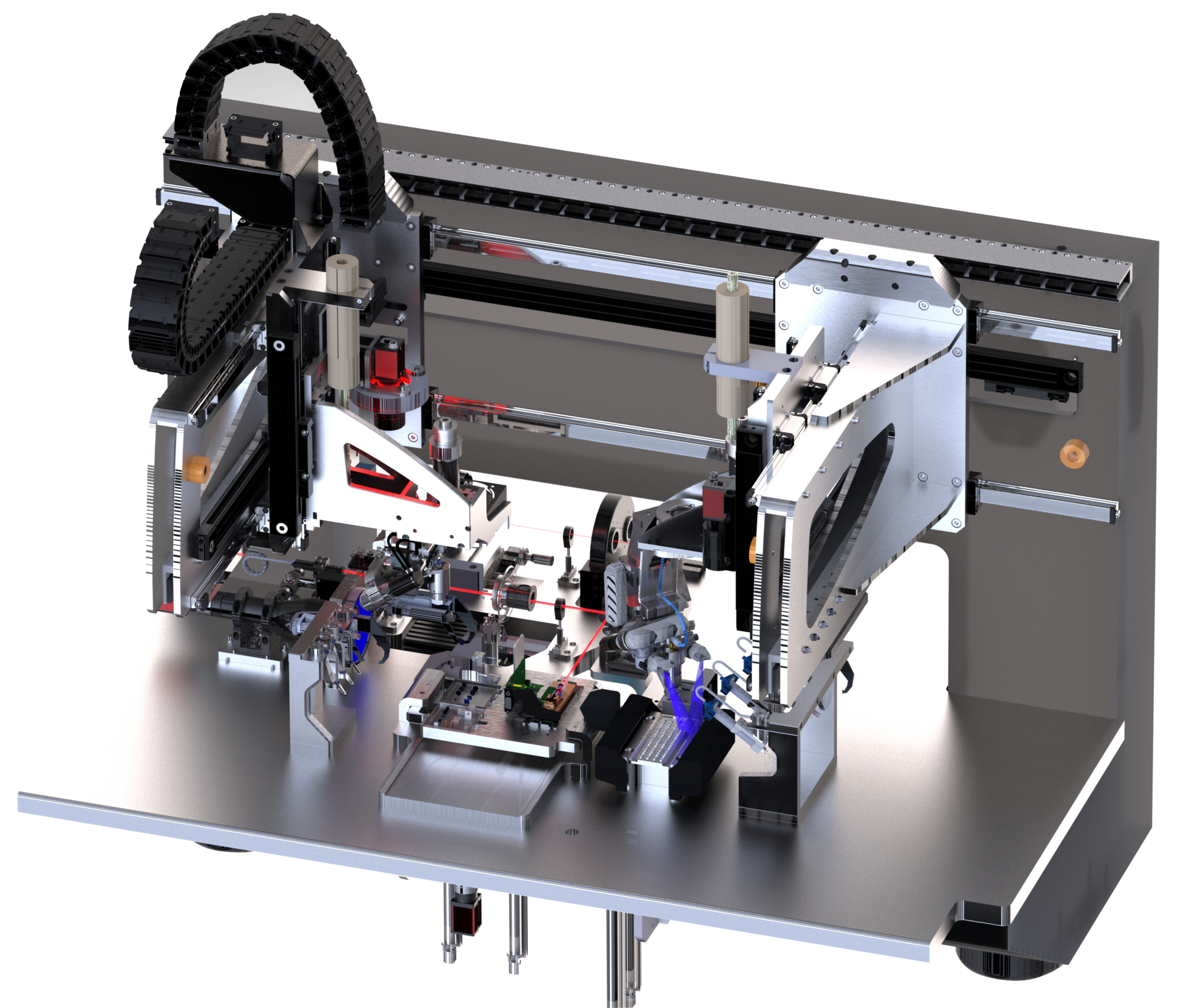 Photomatis robots working simultaneously for photonic automation packaging